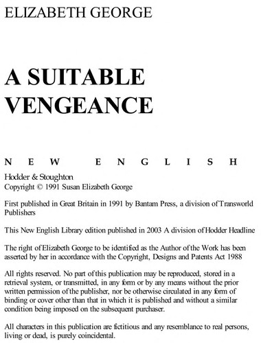 A Suitable Vengeance cover
