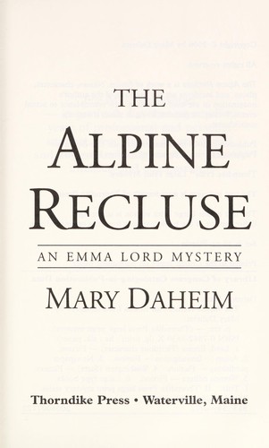 The Alpine Recluse cover