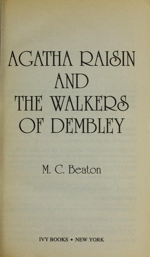 Agatha Raisin and the Walkers of Dembley cover