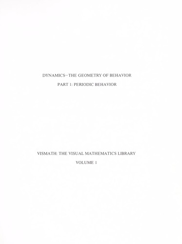 Cover of Dynamics, the Geometry of Behavior, Part 1: Periodic Behavior