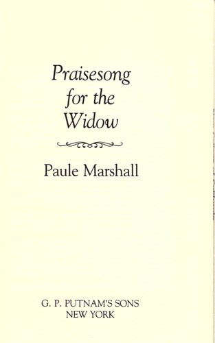 Praisesong for the Widow