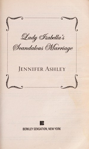 Lady Isabella's Scandalous Marriage