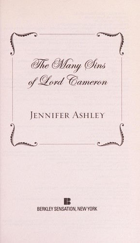 Cover of The Many Sins of Lord Cameron