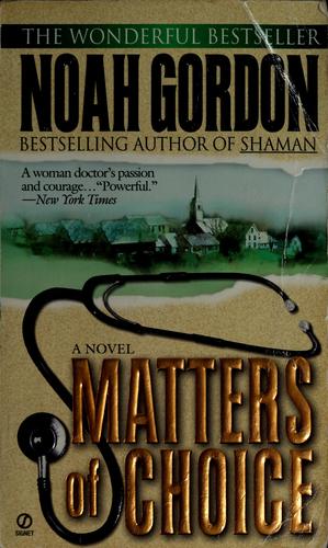 Matters of Choice cover