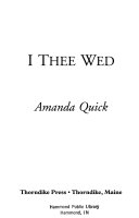 I Thee Wed