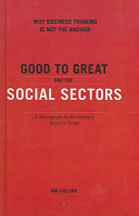 Good to Great and the Social Sectors cover