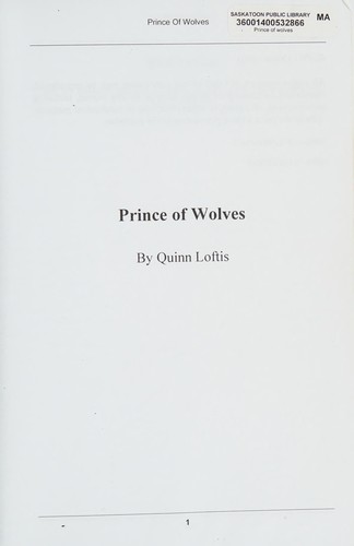 Prince of Wolves cover