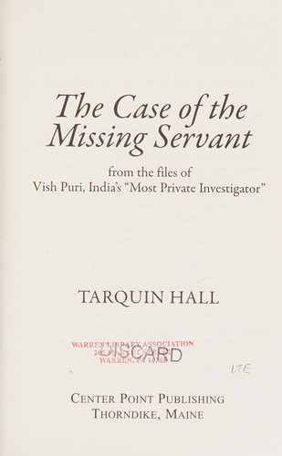 Cover of The Case of the Missing Servant