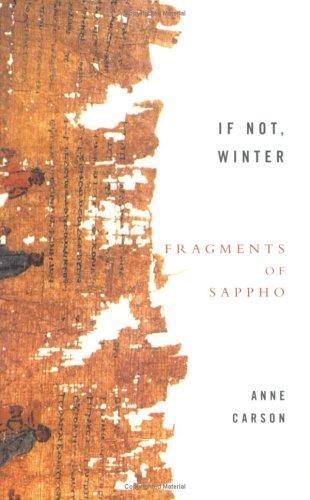 Cover of If Not, Winter: Fragments of Sappho